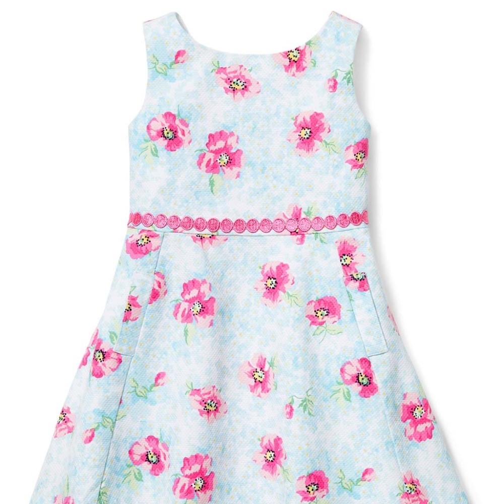 FLORAL PIQUE DRESS